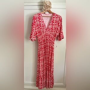 Red Floral Women's Dress